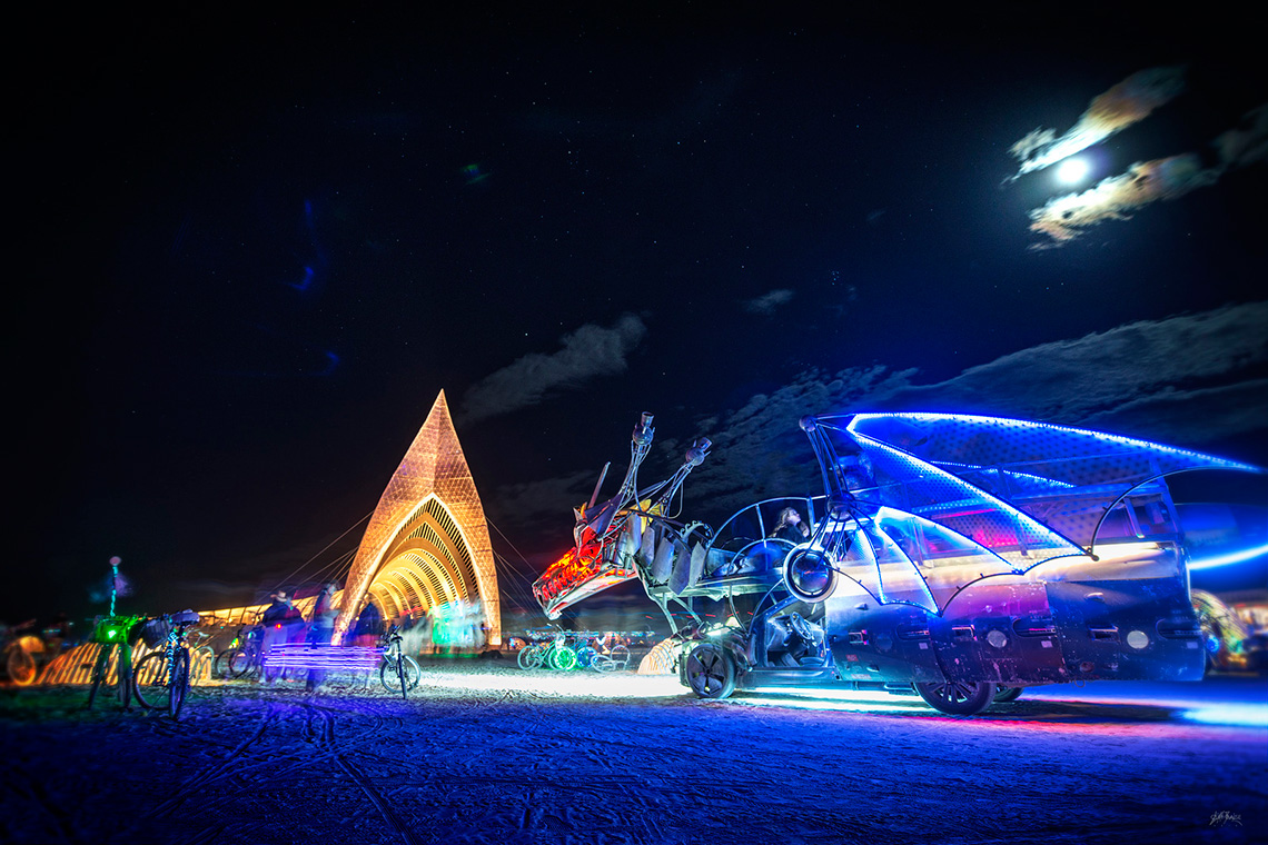Burning Man ночью